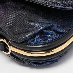 Jimmy Choo Multicolor Python Frame Chain Shoulder Bag