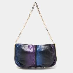 Jimmy Choo Multicolor Python Frame Chain Shoulder Bag