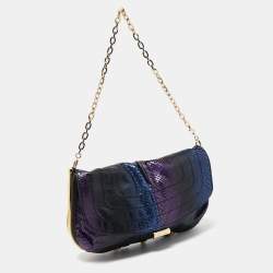 Jimmy Choo Multicolor Python Frame Chain Shoulder Bag