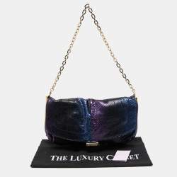 Jimmy Choo Multicolor Python Frame Chain Shoulder Bag