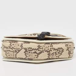 Jimmy Choo Beige/Brown Python Flap Crossbody Bag