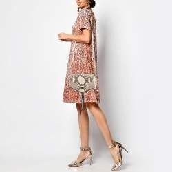 Jimmy Choo Beige/Brown Python Flap Crossbody Bag