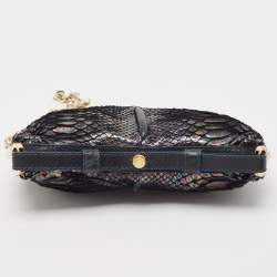 Jimmy Choo Multicolor Python Frame Chain Shoulder Bag