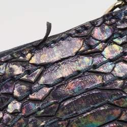 Jimmy Choo Multicolor Python Frame Chain Shoulder Bag