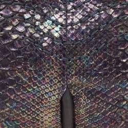 Jimmy Choo Multicolor Python Frame Chain Shoulder Bag