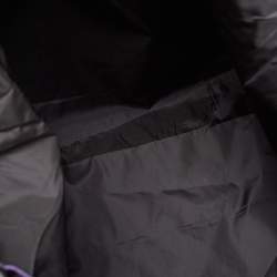 مملوكة مسبقًا Jimmy Choo Purple/Black Leopard Print Fabric Zip Shopper Tote