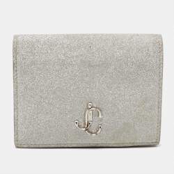 Jimmy Choo Silver Glitter Hanne Wallet