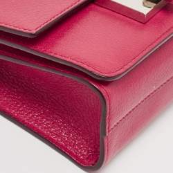 Pre Owned Jimmy Choo Pink Leather Rebel Crossbody Bag