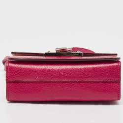 Pre Owned Jimmy Choo Pink Leather Rebel Crossbody Bag