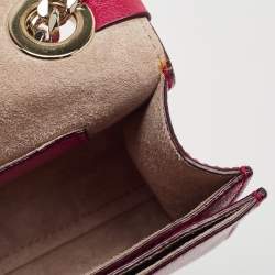 Pre Owned Jimmy Choo Pink Leather Rebel Crossbody Bag