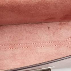 Jimmy Choo Metallic Rose Leather Lockett City Shoulder Bag