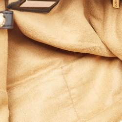 Pre Owned Jimmy Choo Black Python Leather and Suede Carolina Fringe Shoulder Bag