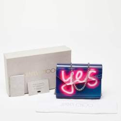 Pre Owned Jimmy Choo Tri Color Acrylic Yes Candy Wallet On Chain