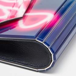 Pre Owned Jimmy Choo Tri Color Acrylic Yes Candy Wallet On Chain