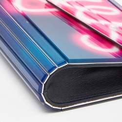 Pre Owned Jimmy Choo Tri Color Acrylic Yes Candy Wallet On Chain