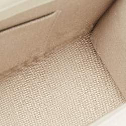 Pre Owned Jimmy Choo Beige Jacquard Canvas and Leather Varenne Clutch