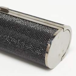 Pre Owned Jimmy Choo Black Crystal Metal Frame Clutch