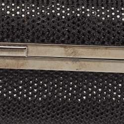 Pre Owned Jimmy Choo Black Crystal Metal Frame Clutch