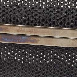 Pre Owned Jimmy Choo Black Crystal Metal Frame Clutch