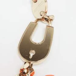 Pre Owned Jimmy Choo Neon Orange Leather Flap Shoulder Bag