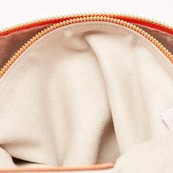 Pre Owned Jimmy Choo Neon Orange Leather Flap Shoulder Bag