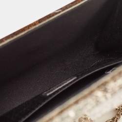 Jimmy Choo Gold Acrylic and Leather Candy Chain Clutch 