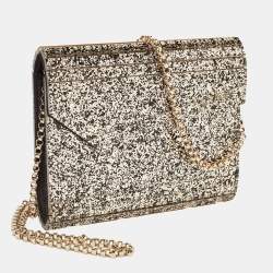 Jimmy Choo Gold Acrylic and Leather Candy Chain Clutch 