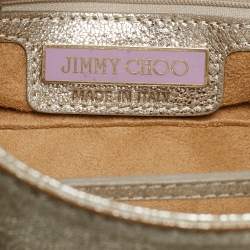 Jimmy Choo Gold Leather Rosalie Satchel