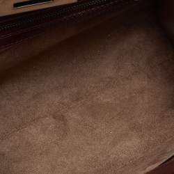 Pre Owned Jimmy Choo Red Leather Rosalie Tote