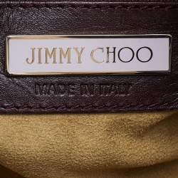Pre Owned Jimmy Choo Red Leopard Print Patent Leather Ramona Shoulder Bag