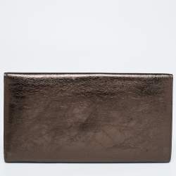 Pre Owned Jimmy Choo Metallic Leather Milla Clutch