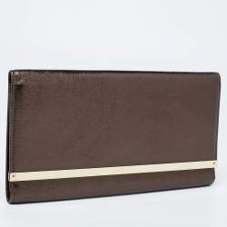 Pre Owned Jimmy Choo Metallic Leather Milla Clutch
