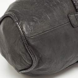 Jimmy Choo Black Leather and Snakeskin Trim Large Riki Bag