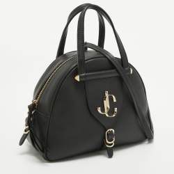 Jimmy Choo Black Leather Small Varenne Bowler Bag