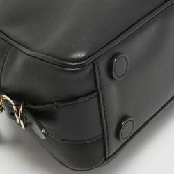Jimmy Choo Black Leather Small Varenne Bowler Bag