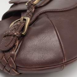 Jimmy Choo Dark Brown Leather Talita Hobo