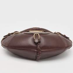 Jimmy Choo Dark Brown Leather Talita Hobo
