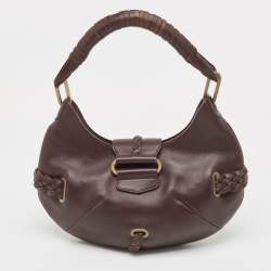Jimmy Choo Dark Brown Leather Talita Hobo
