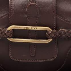 Jimmy Choo Dark Brown Leather Talita Hobo