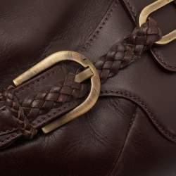Jimmy Choo Dark Brown Leather Talita Hobo
