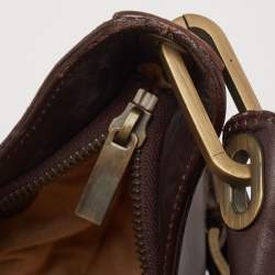 Jimmy Choo Dark Brown Leather Talita Hobo