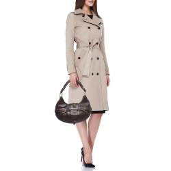 Jimmy Choo Dark Brown Leather Talita Hobo