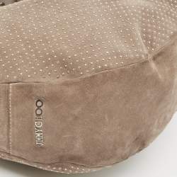 Jimmy Choo Beige Suede Small Studded Sky Hobo