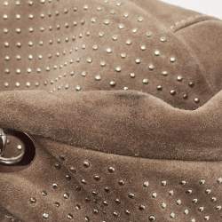 Jimmy Choo Beige Suede Small Studded Sky Hobo