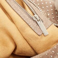 Jimmy Choo Beige Suede Small Studded Sky Hobo