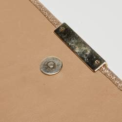 Pre Owned Jimmy Choo Gold Leather Large Reese Clutch