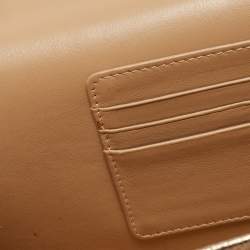 Pre Owned Jimmy Choo Gold Leather Large Reese Clutch