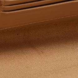 Pre Owned Jimmy Choo Gold Leather Large Reese Clutch