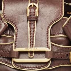 Pre Owned Jimmy Choo Brown/Gold Leather Tulita Shoulder Bag