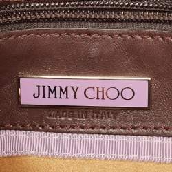 Pre Owned Jimmy Choo Brown/Gold Leather Tulita Shoulder Bag